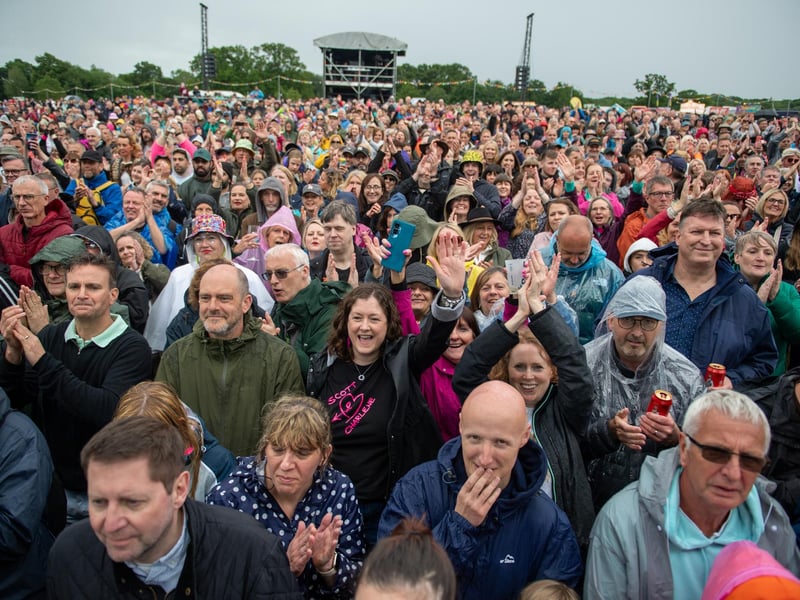 Fans watching acts perform at Let's Rock Northampton at Delapré Park on Saturday, June 15, 2024. Photo by David Jackson.