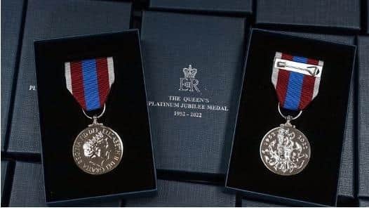 The Platinum Jubilee Medal features an image of The Queen with the Latin inscription ‘Elizabeth II Dei Gratia Regina Fid Def’ which stands for ‘Elizabeth II, By the Grace of God, Queen, Defender of the Faith.