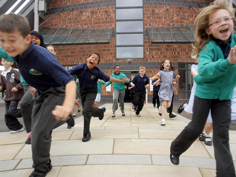Upton Meadows Primary School pupils enjoy the end of term in 2023.