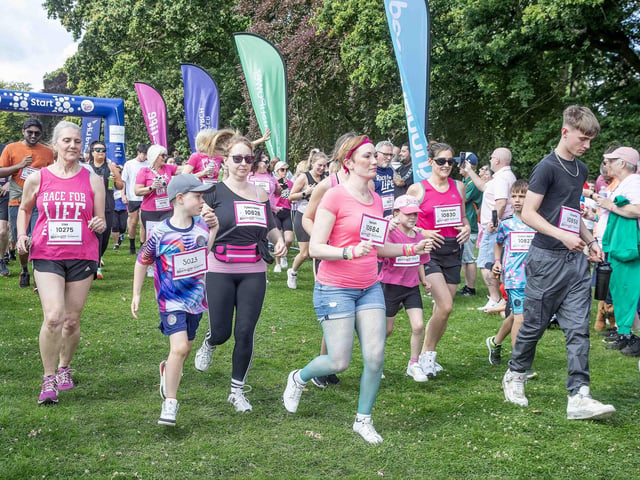 Abington Park turned pink on Sunday July 14 for the 3k and 5k Race for Life events.