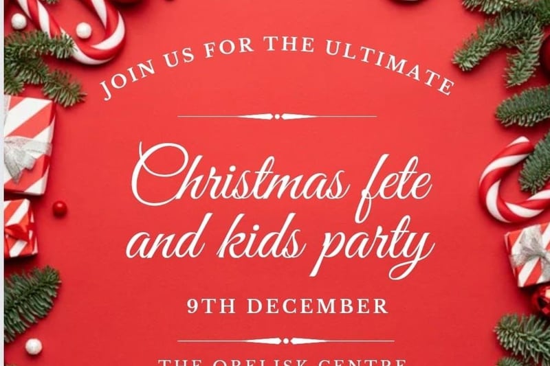 Taking place at the Obelisk Centre from 11am until 3pm on Saturday December 9, the Christmas fete will boost stall holders and free entry. On the same day, there is a kids party from midday until 2pm. £7 tickets include hot dog and chips, a visit to Santa and a present to take home.