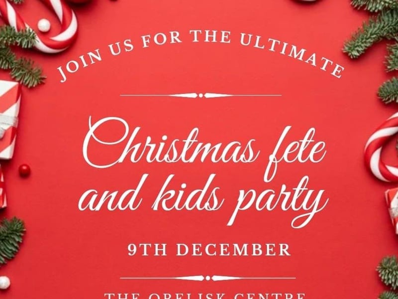 Taking place at the Obelisk Centre from 11am until 3pm on Saturday December 9, the Christmas fete will boost stall holders and free entry. On the same day, there is a kids party from midday until 2pm. £7 tickets include hot dog and chips, a visit to Santa and a present to take home.