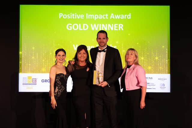 Vulcan Works won the Gold Positive Impact Award at the SME Northamptonshire Business Awards 2024