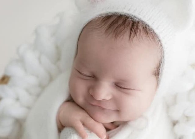 Ivy Blue born at 3.21pm on January 16 at Kettering General Hospital, weighing 8lbs 7oz.