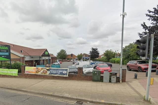 The collision happened in the Asda Thornton Road car park.