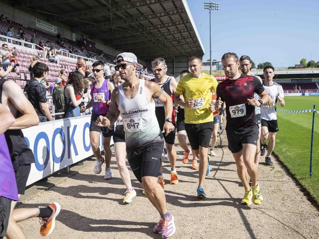 Hundreds of runners took part in the race on Sunday June 25, which started and finished at Sixfields stadium.
