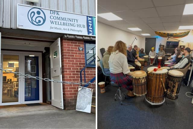 The aim of DFK Community Hub, located at Unit E3 on Kingsfield Close, is to create a safe and inclusive space where individuals can reconnect with themselves and others through creative and therapeutic activities.