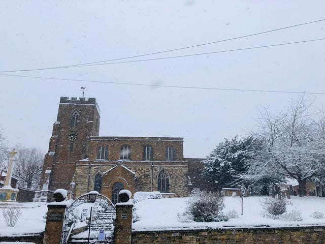 West Haddon looking like it should be on a Christmas card.