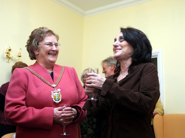 Lesley Joseph opens up the new wing at St John's Care Home, Wellingborough Road. Pictured with Mayor Lee Mason in 2008