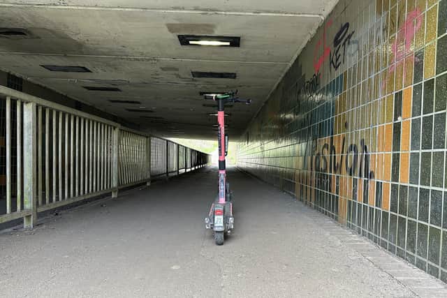The charity says that the scooters are a tripping hazard as they are often left discarded in the middle of the pavement.