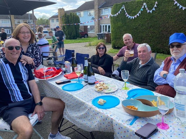 The street party at Barnard Close the day after the King's Coronation took place.