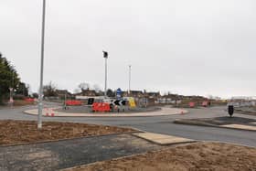 A new roundabout has been installed in Berrywood Road but the works are far from complete, according to WNC