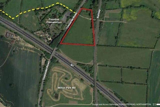 The site is next to the motocross track in Milton Malsor