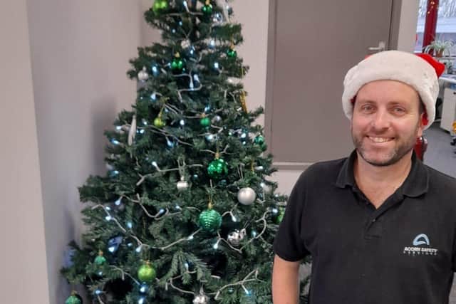 Adam Midson of Acorn Safety Services gets into the Christmas spirit.