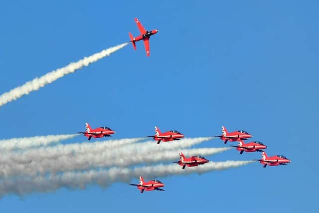 Red Arrows fly-overs have become must-see events in Northamptonshire, even without their trademark red white and blue vapour trails