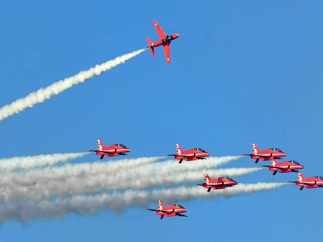 Red Arrows fly-overs have become must-see events in Northamptonshire, even without their trademark red white and blue vapour trails