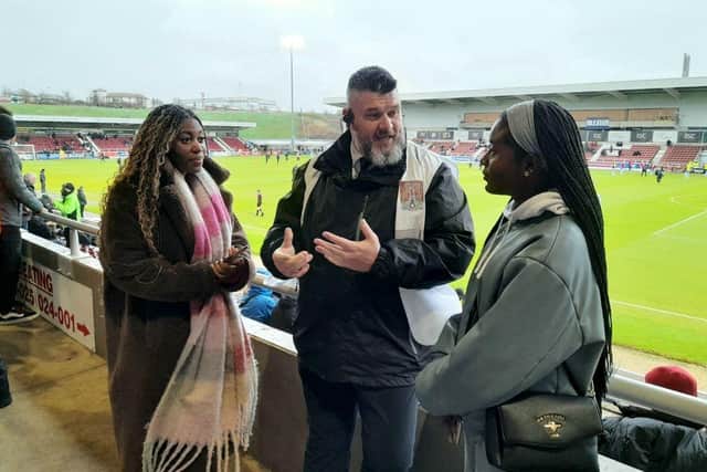 UON students speak with representatives at NTFC.