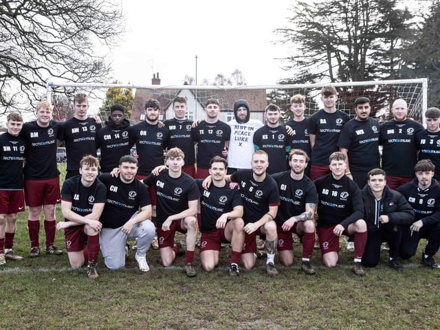 Luke, a 20-year-old amateur footballer for Hunsbury Hawks FC, sadly died a year ago on January 23, 2023. His team paid tribute to him at their game at Abington Park on Sunday (January 21).