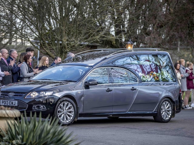 Hundreds gathered to pay their respects to the 20-year-old amateur footballer who tragically died last month