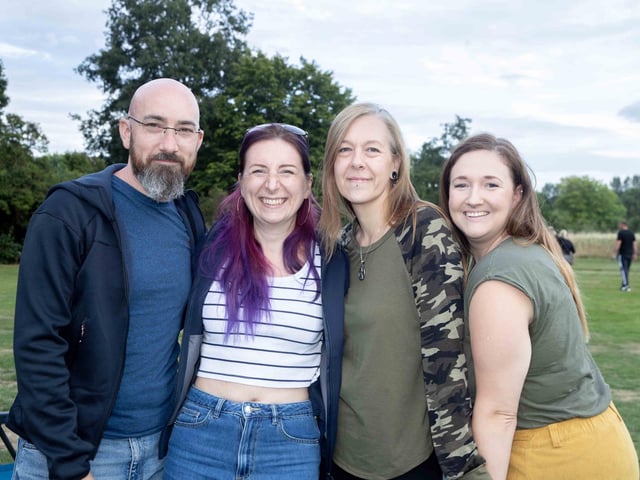 Crowds gathered in the grounds of Delapre Abbey to watch The Greatest Showman on an outdoor screen on Sunday (August 4).