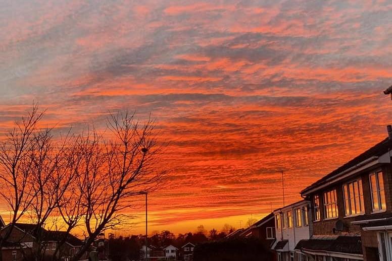 A colourful cloud formation captured over Obelisk Rise.