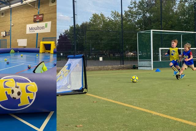Sessions are held across Northampton. Some indoors in an inflatable pitch and some outdoors, for older children.