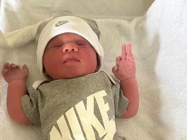 Toby Louie Bert born at 7.17am on September 14 at Northampton General Hospital, weighing 8lbs 8oz.