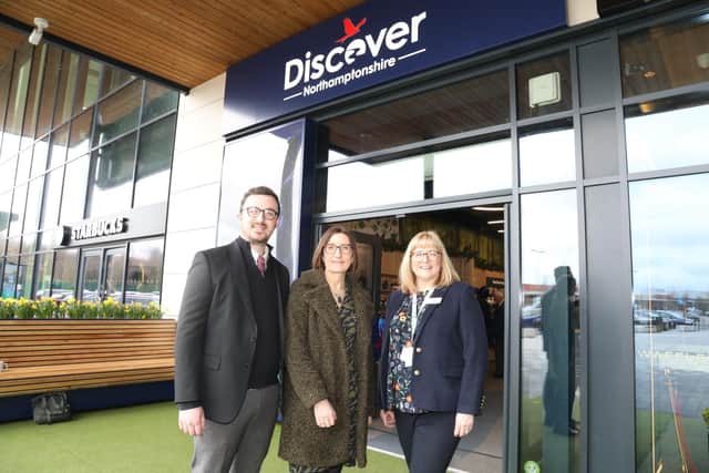 L-r Jack Pishhorn (NNC Strategic Lead for Culture, Tourism and Heritage), Rachel Gillis (VistEngland), Cllr Helen Howell (NNC)