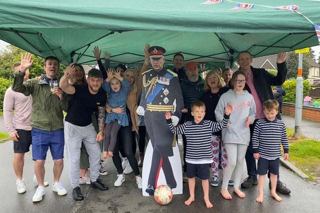 The residents of Fir Tree Walk did not let a bit of rain ruin their fun on Coronation Day...