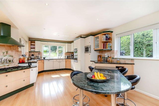 This six-bedroom property comes with plenty of entertaining space as well as an outdoor swimming pool.