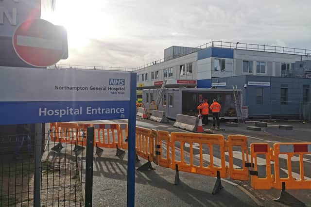 The heated waiting area outside A&E was being constructed on Friday January 6 and should be operational in two weeks' time, according to NGH