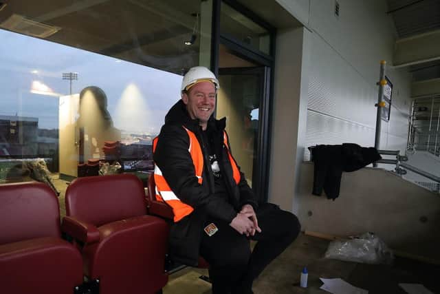Kevin Nolan tries out one of the new seats
