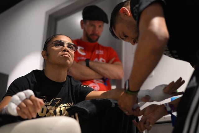 Jessica McCaskill was the picture of calmness as she prepared for her clash with Chantelle Cameron (Picture: Matthew Pover / Matchroom Boxing)