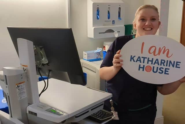 Inpatient nurse Tamara Davidson helps to launch new Katharine House Hospice campaign