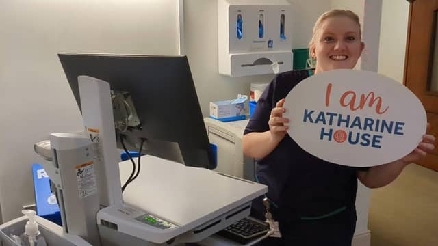 Inpatient nurse Tamara Davidson helps to launch new Katharine House Hospice campaign