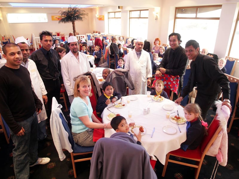 2006 - Indian Paradise Restaurant, Barrack Road, hosting free meal for Castle Primary School.
