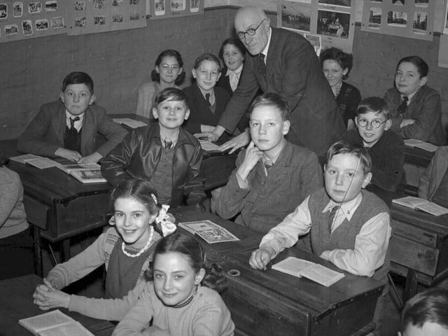 A classroom, date and location unknown