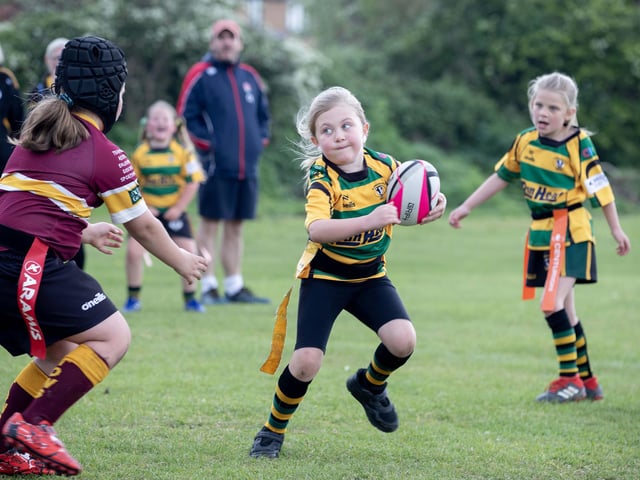 Under 7s girls rugby festival at Northampton Old Scouts on Sunday May 3