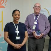 Award winners staff from NPH: (from left to right) Project Coordinator (SHDF) Lauren-Marie Campbell, Major Works Manager Chris Parr and Sustainability Manager Paul Tucker. 