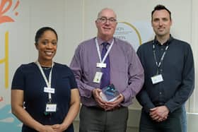 Award winners staff from NPH: (from left to right) Project Coordinator (SHDF) Lauren-Marie Campbell, Major Works Manager Chris Parr and Sustainability Manager Paul Tucker. 