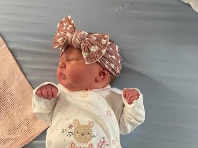 Storie Veronica born at 3.38am on November 20 at Northampton General Hospital, weighing 7lbs 3oz.