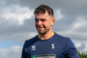 Kyle Morrison could return to action for Brackley Town in the next few weeks. (Photo credit: Pete Keen)
