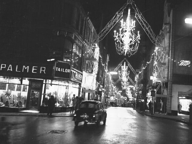 Christmas lights in Gold Street, November 19, 1960