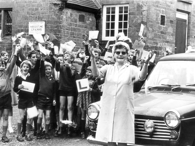 Olive Green passes driving test at 13th attempt 1985