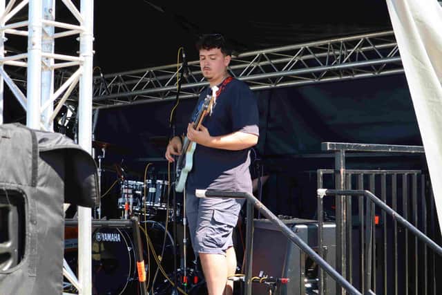 Student performing at Pattishall's Picnic in the Park.