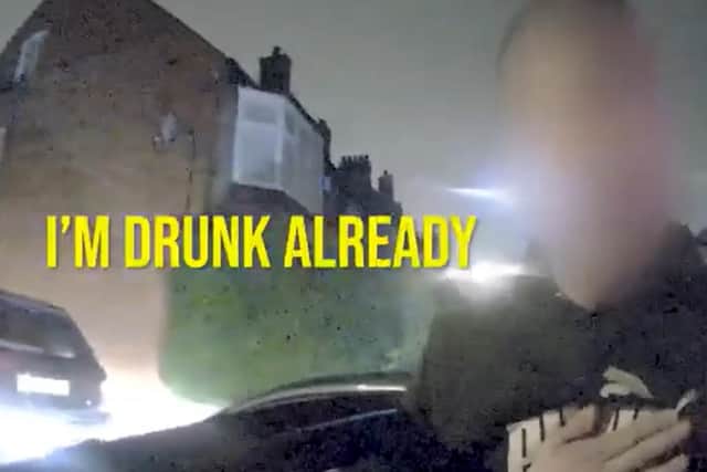 Police have released shocking footage off drink drivers, including one who told officers he was already drunk. Photo: Northamptonshire Police.