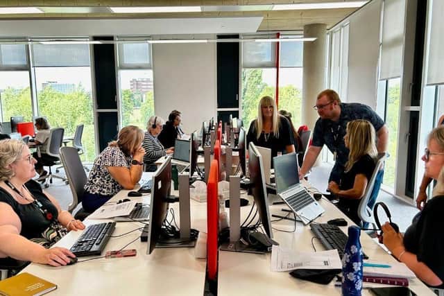Academics, students and professional services staff ready and waiting to help on results day.