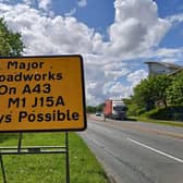 Major roadworks in and around the junction 15a area of the M1 are set to last until October