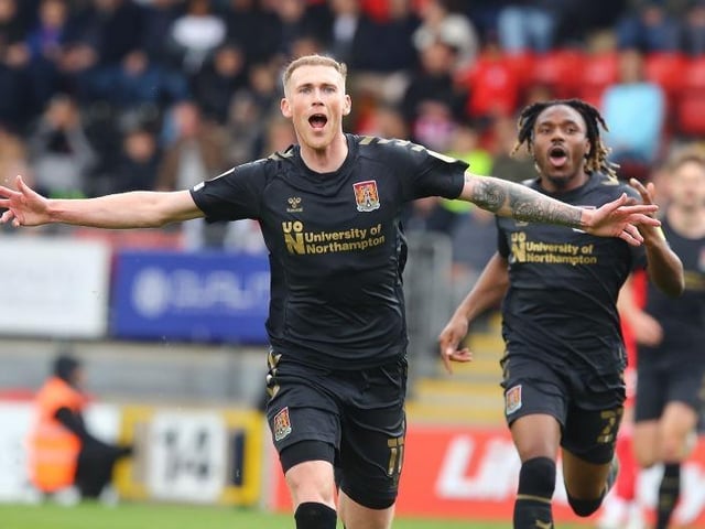 Has been Town's main source of creativity, assisting 12 goals and scoring nine. Has a year left and it will take a significant offer for Cobblers to let him leave. Chances of staying: Likely (caveat: depends on the level of interest from elsewhere).