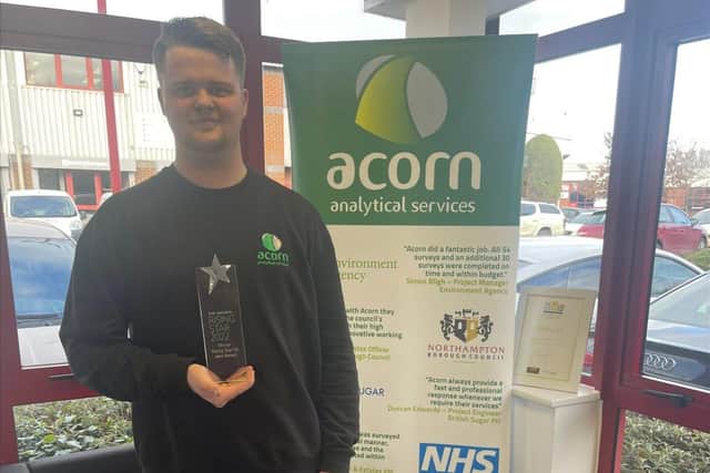Jake Newell of Acorn Analytical Services who will be celebrating National Apprenticeship Week after receiving a national award.